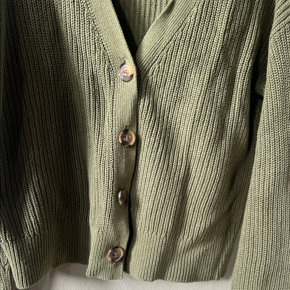 Old Navy Olive Cardigan Sweater - Picture 3 of 6